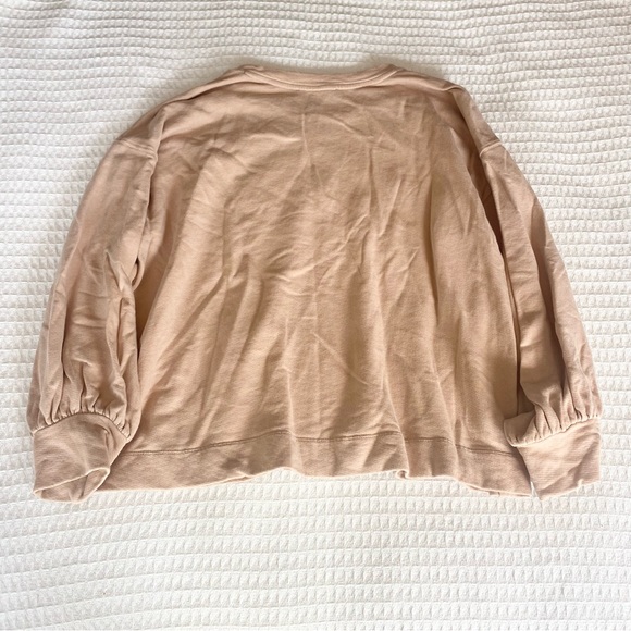 LOFT Beige Eyelet Sweatshirt XL - Picture 5 of 5